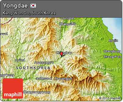 Physical 3D Map of Yongdae