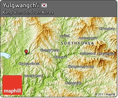Physical 3D Map of Yulgwangch'i