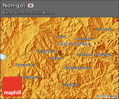 Political 3D Map of Non-gol
