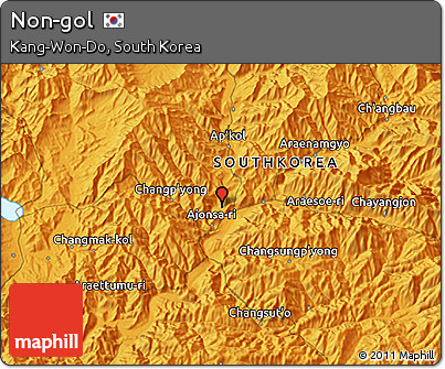 Political 3D Map of Non-gol