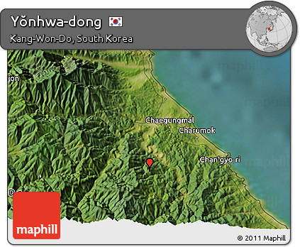 Satellite 3D Map of Yŏnhwa-dong