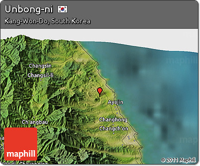 Satellite 3D Map of Unbong-ni