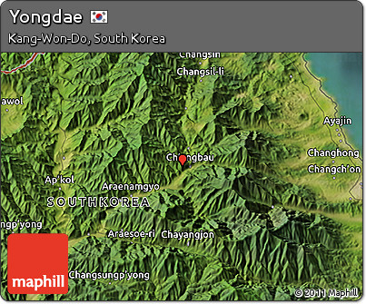 Satellite 3D Map of Yongdae