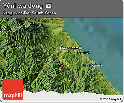 Satellite 3D Map of Yŏnhwa-dong