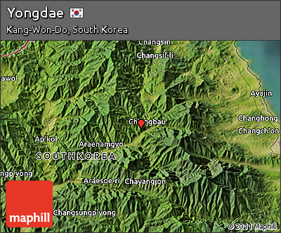 Satellite 3D Map of Yongdae