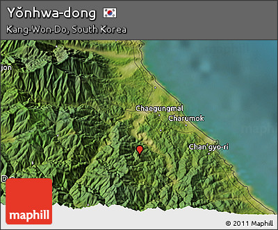 Satellite 3D Map of Yŏnhwa-dong