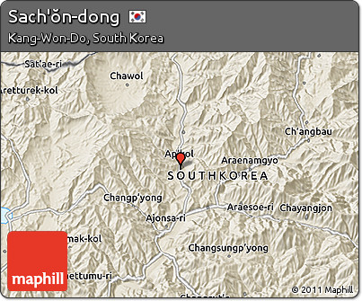 Shaded Relief 3D Map of Sach'ŏn-dong