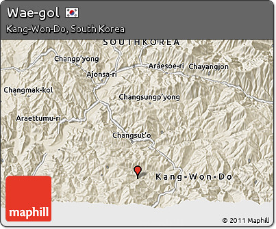 Shaded Relief 3D Map of Wae-gol