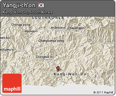 Shaded Relief 3D Map of Yangji-ch'on