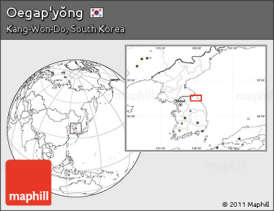 Blank Location Map of Oegap'yŏng