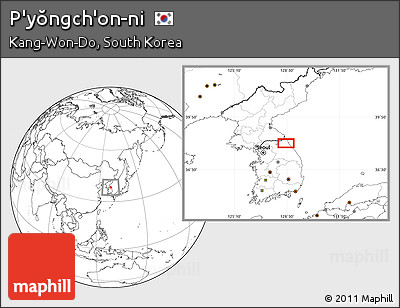 Blank Location Map of P'yŏngch'on-ni
