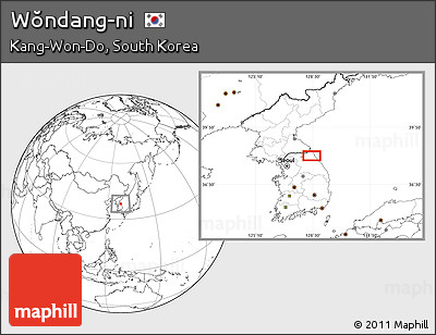 Blank Location Map of Wŏndang-ni