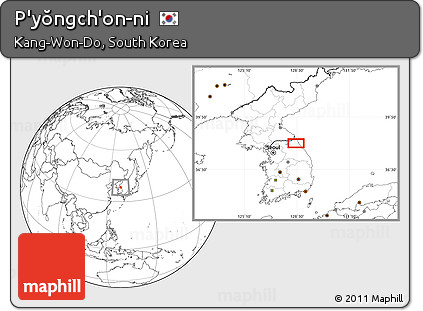 Blank Location Map of P'yŏngch'on-ni