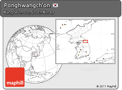 Blank Location Map of Ponghwangch'on