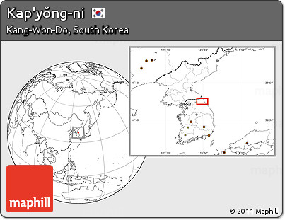Blank Location Map of Kap'yŏng-ni