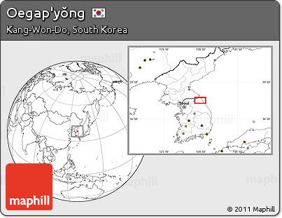 Blank Location Map of Oegap'yŏng