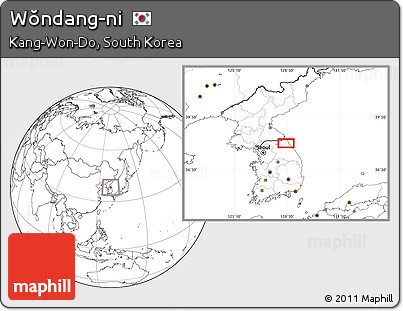 Blank Location Map of Wŏndang-ni
