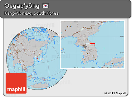 Gray Location Map of Oegap'yŏng