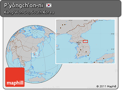 Gray Location Map of P'yŏngch'on-ni