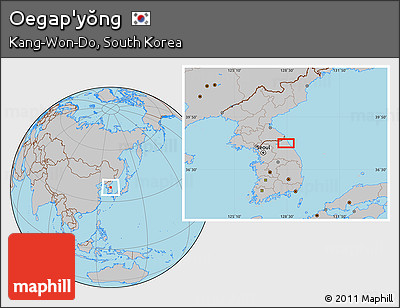 Gray Location Map of Oegap'yŏng