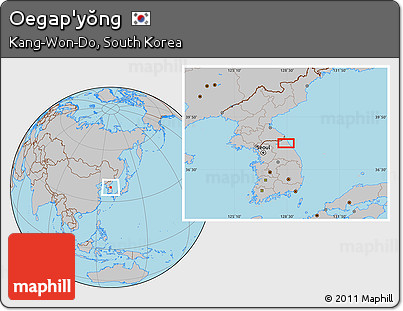 Gray Location Map of Oegap'yŏng