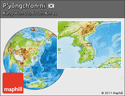 Physical Location Map of P'yŏngch'on-ni