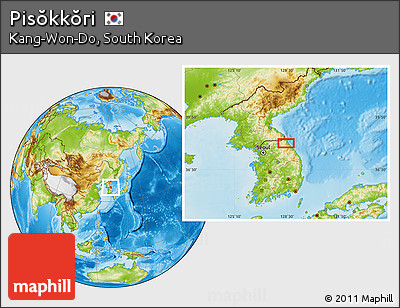 Physical Location Map of Pisŏkkŏri