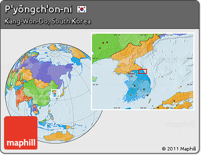 Political Location Map of P'yŏngch'on-ni