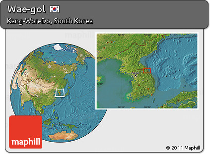 Satellite Location Map of Wae-gol