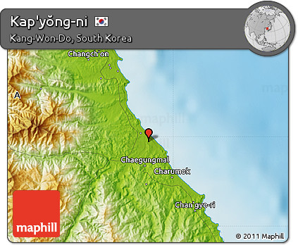 Physical Map of Kap'yŏng-ni