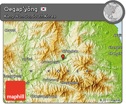 Physical Map of Oegap'yŏng
