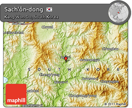 Physical Map of Sach'ŏn-dong