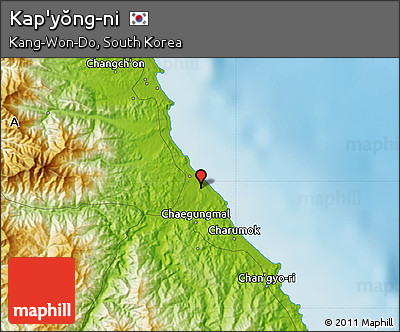 Physical Map of Kap'yŏng-ni