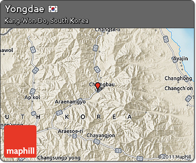 Shaded Relief Map of Yongdae