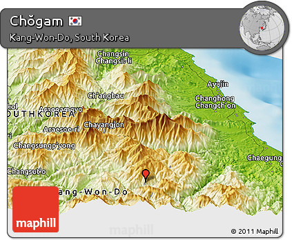 Physical Panoramic Map of Chŏgam