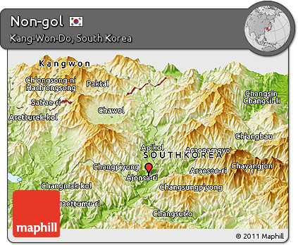 Physical Panoramic Map of Non-gol