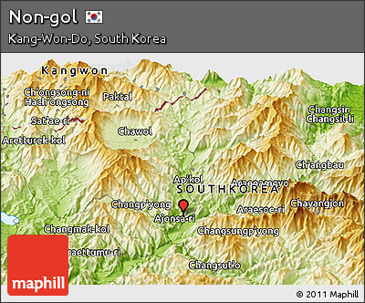 Physical Panoramic Map of Non-gol
