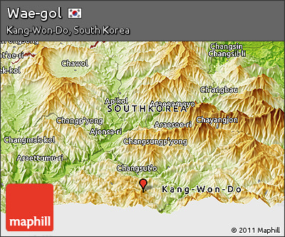 Physical Panoramic Map of Wae-gol