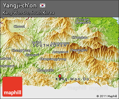 Physical Panoramic Map of Yangji-ch'on