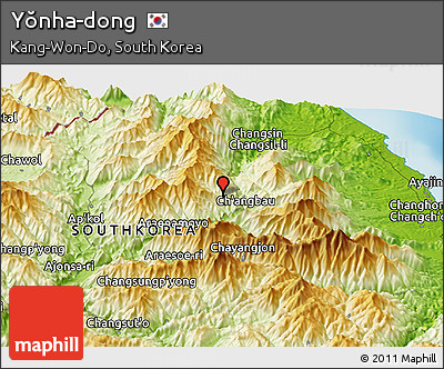 Physical Panoramic Map of Yŏnha-dong