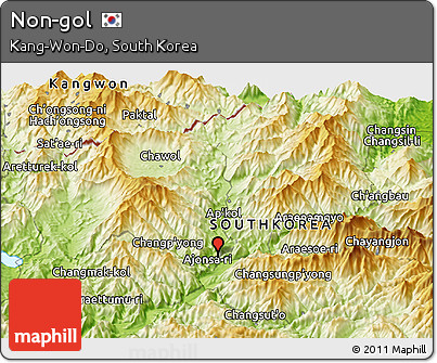 Physical Panoramic Map of Non-gol