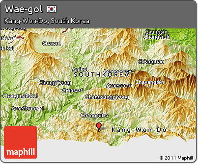 Physical Panoramic Map of Wae-gol