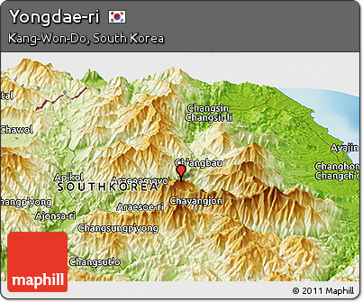 Physical Panoramic Map of Yongdae-ri