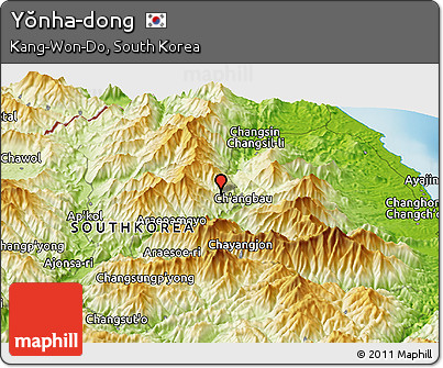 Physical Panoramic Map of Yŏnha-dong