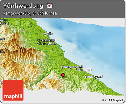 Physical Panoramic Map of Yŏnhwa-dong