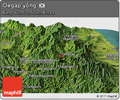 Satellite Panoramic Map of Oegap'yŏng
