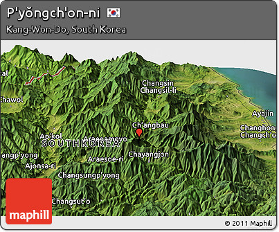Satellite Panoramic Map of P'yŏngch'on-ni