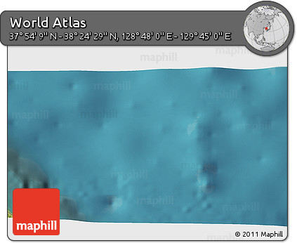 Satellite 3D Map of the Area around 38° 9' 19" N, 129° 16' 30" E