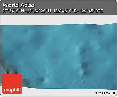 Satellite 3D Map of the Area around 38° 9' 19" N, 129° 16' 30" E