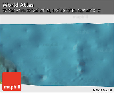 Satellite 3D Map of the Area around 38° 9' 19" N, 129° 16' 30" E